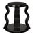 This round sculptural side table features four bold, ribbon-like legs finished in Hand-Rubbed Black. Combining postmodern...