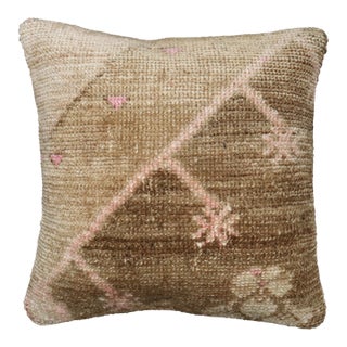 Square Vintage Turkish Rug Pillow For Sale