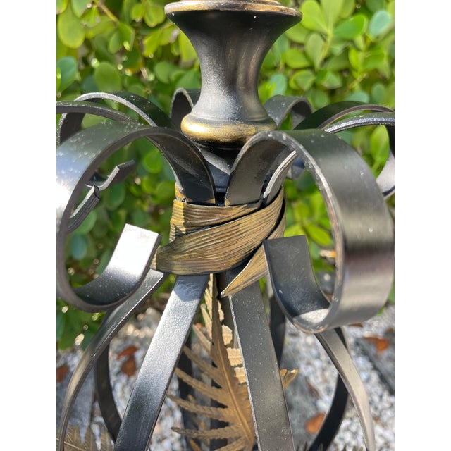 Contemporary Vintage John-Richard Sculptural Fern Leaf Table Lamp For Sale - Image 3 of 12