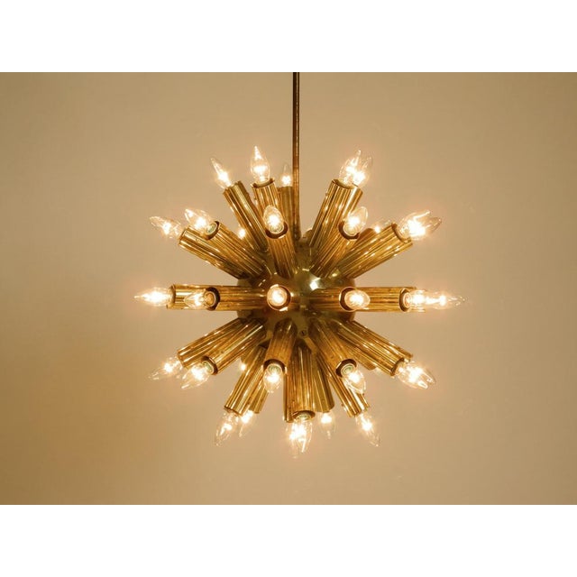 1960s Space Age Brass Ceiling Lamp from J.T. Kalmar, 1960s For Sale - Image 5 of 18