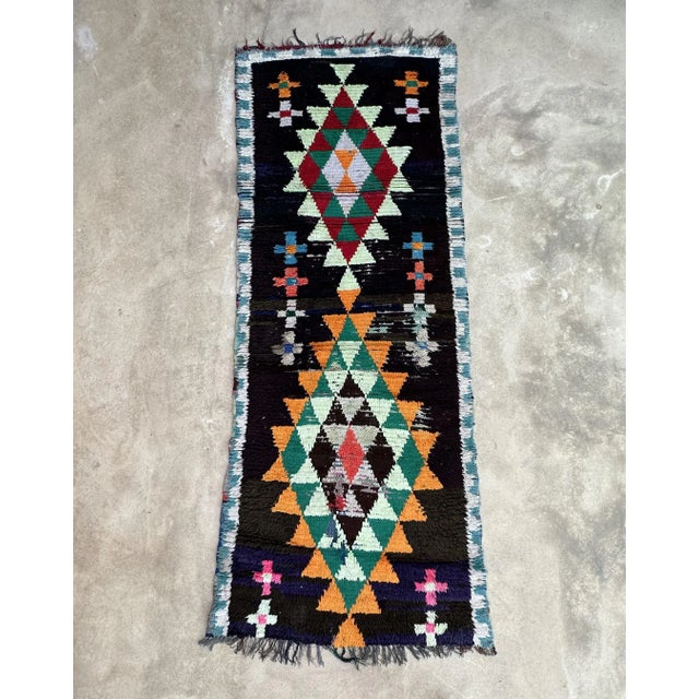 Textile Moroccan Vintage Boujad Rug - 3'5" X 8'5" Ft For Sale - Image 7 of 11