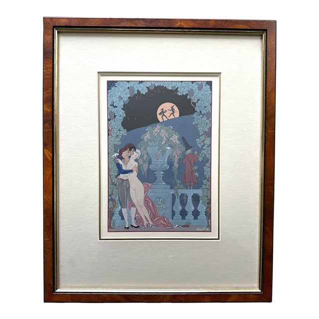 George Barbier Art Deco Pochoir Illustration Fantôches, Dated 1923 For Sale