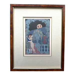 George Barbier Art Deco Pochoir Illustration Fantôches, Dated 1923