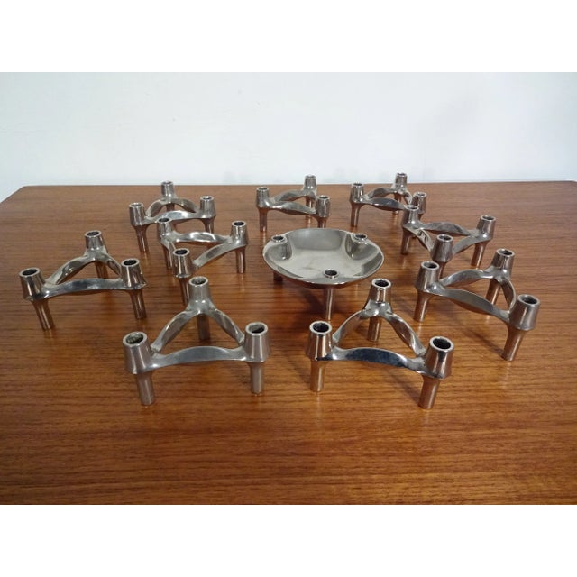 Candleholders by Ceasar Stoffi & Fritz Nagel for BMF, 1960s, Set of 10 For Sale - Image 9 of 12