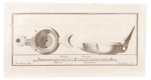 Marcantonio Iacomino, Oil Lamp, Etching, 18th Century