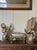 A rare, large-scale vintage 1950s Florentine Borghese-style 3-piece musical ensemble, crafted in heavy solid molded...