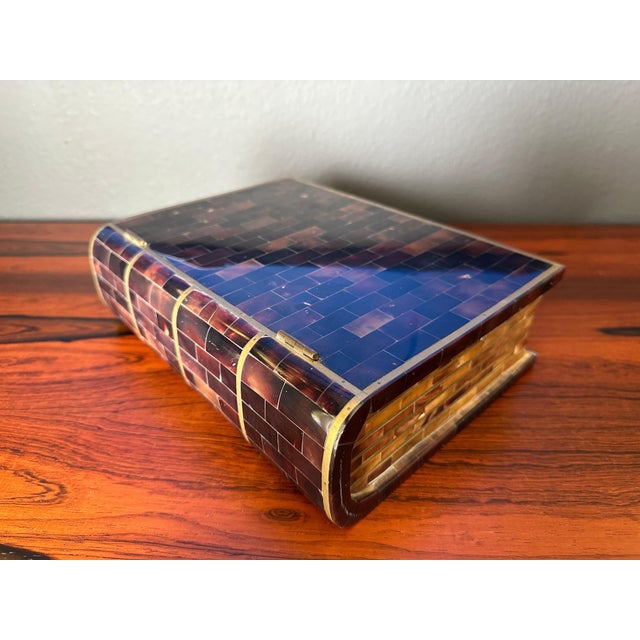 Metal Tessellated Horn Jewelry Box For Sale - Image 7 of 12