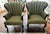 Art Deco Pair of 2 Mid-20th Century Vintage Hollywood Regency / Art Deco Revival Wingback Accent Chairs in Pristine Condition For Sale - Image 3 of 15