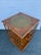 English Vintage Edwardian Style Leather Top Yewwood Revolving Bookcase For Sale - Image 3 of 17