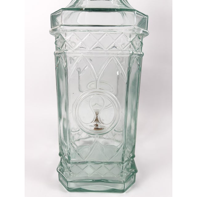 Antique French Mold-Blown Glass Liquor Fountain With Wooden Spigot, Circa 1900 For Sale - Image 10 of 18