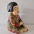 Asian Vintage Chalkware Asian Sitting Child Chubby Cheeks Kimono Designer Repros La Signed For Sale - Image 3 of 13
