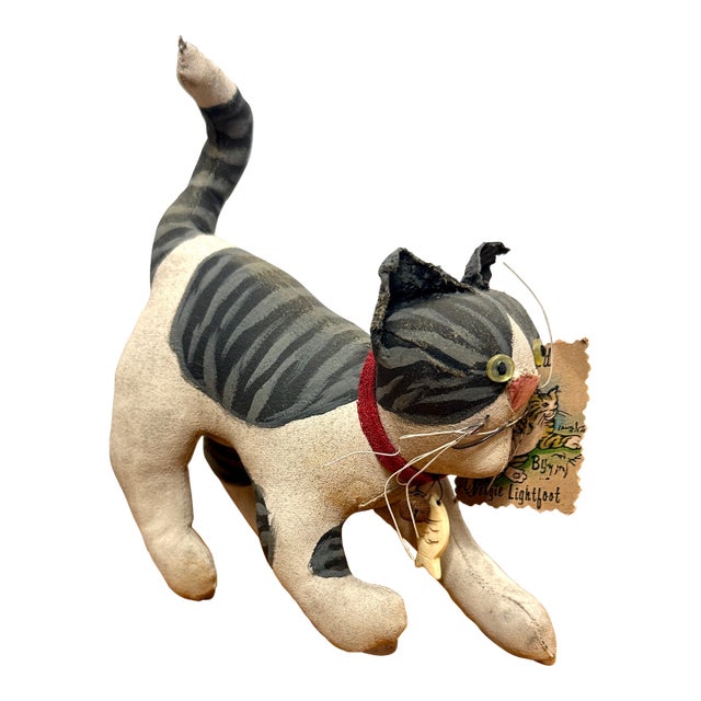 Vintage Handmade Barnyard Cat by Fergie Lightfoot For Sale