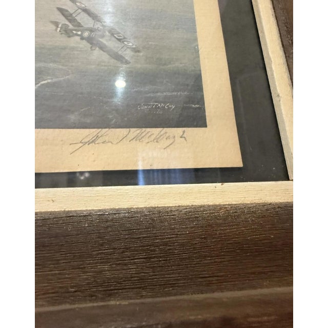 Framed Print Ww1 “Dog Fight 1918” Signed in Pencil by Artist John T McCoy 1974 For Sale - Image 4 of 8