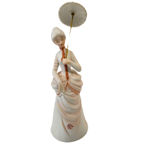Vintage Victorian Lady Porcelain Music Box Figurine For Sale - Image 4 of 4
