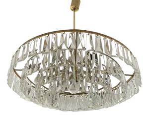 Golden Crystal Chandelier, 1970s