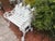 Pair of White Antique Style Cast Iron Figural Seasons Garden Bench For Sale - Image 9 of 9