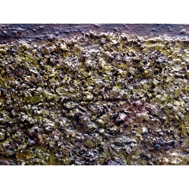 "From Elsewhere" Contemporary Original Abstract Relief Brutalist Neutral Palette Oil Painting For Sale - Image 4 of 10