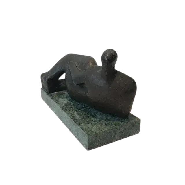 Henry Moore Henry Moore Reclining Cast Figure by Detroit Institute of Arts- Signed For Sale - Image 4 of 6
