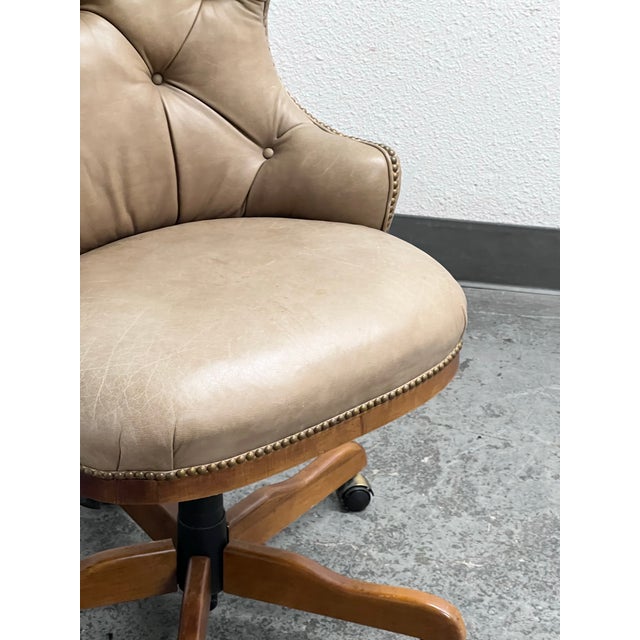 Century Furniture Camden Leather Office Chair For Sale - Image 9 of 12