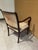 Late 20th Century Empire Revival Faiteuil Carved Mahogany & Brocade Armchair For Sale In San Diego - Image 6 of 11
