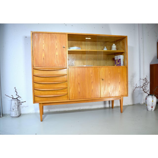 Vintage Highboard by Franz Ehrlich for VEB Deutsche Werkstätten Hellerau, 1950s For Sale - Image 10 of 10