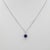 Minimalist Blue Sapphire Pendant With Earth Mined Diamond Accent: Solid 14k Gold For Sale - Image 4 of 8