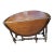 William and Mary Style Stained Mahogany Gate Leg Drop Leaf Oval Dining Table For Sale