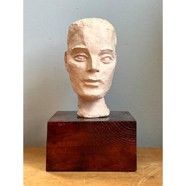 Vintage Plaster Bust of Man For Sale - Image 12 of 18
