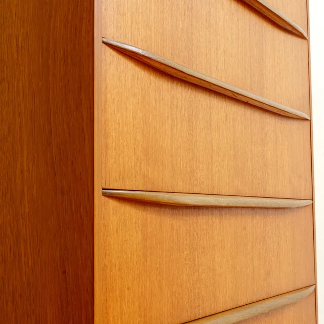 1960s 1960s Mid Century Tallboy Teak Dresser For Sale - Image 5 of 7