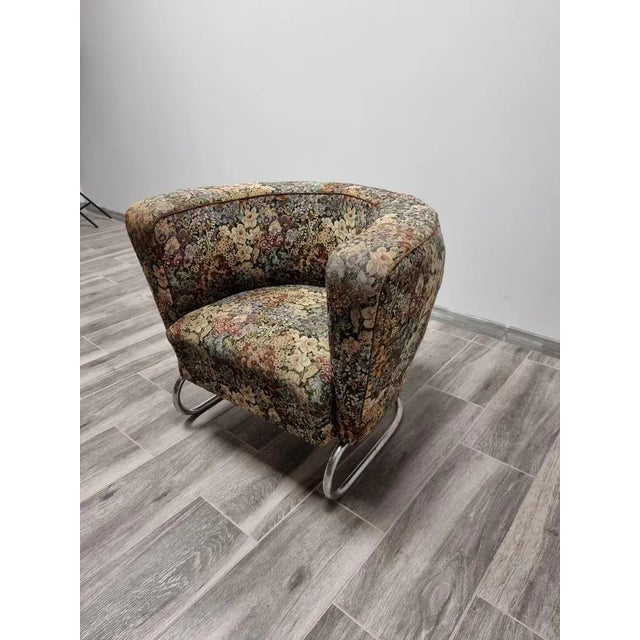 1930s Chromed Armchair by Jindrich Halabala For Sale - Image 5 of 9