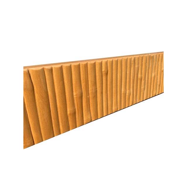 Karl Springer Style Modern Faux Bamboo and Brass Hanging Wall Mirror Great design Large Mirror can be hung vertically or...