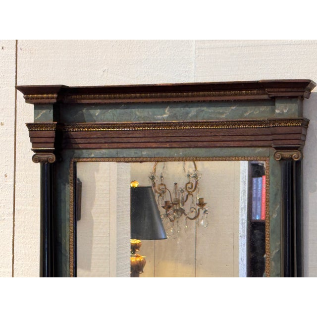 Neoclassical 19th Century Neoclassical Mirror With Columns and Molded Cornice For Sale - Image 3 of 6