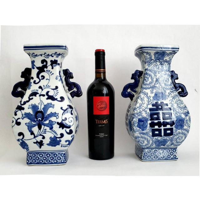 Chinoiserie Vases Chinese Pair For Sale - Image 3 of 11