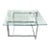Vintage Modern Chrome and Glass Coffee Table For Sale