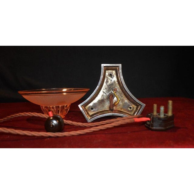 Victorian Bronze Table Lamp with Pink Empire Glass Shade, 1890 For Sale - Image 13 of 18