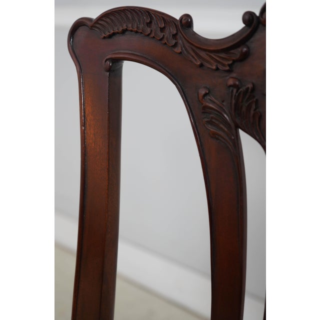 Brown Pair of Maitland Smith Mahogany Dining Chairs For Sale - Image 8 of 18
