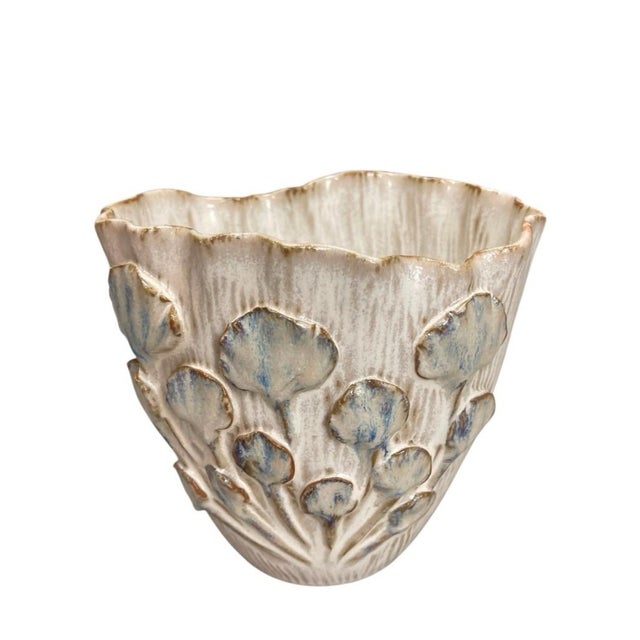 This charming vintage decorative vase, artisan-crafted in Italy, showcases a wonderful blend of organic textures and...