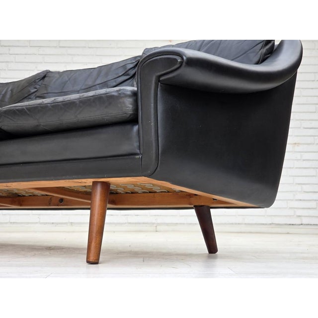 Vintage Danish Three-Seater Sofa in Leather by Aage Christensen, 1960s For Sale - Image 15 of 18