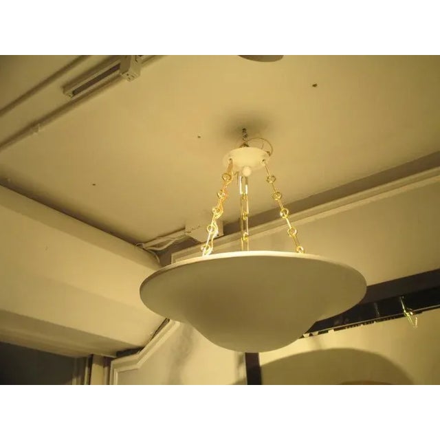 Bespoke Plaster chandelier with brass chain.