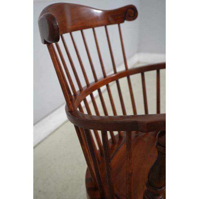 Wood Set of 6 Duckloe Colonial Style Windsor Dining Chairs For Sale - Image 7 of 18