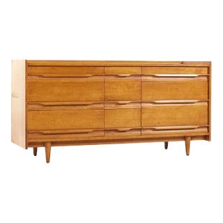Crawford Furniture Mid Century Maple Lowboy Dresser For Sale