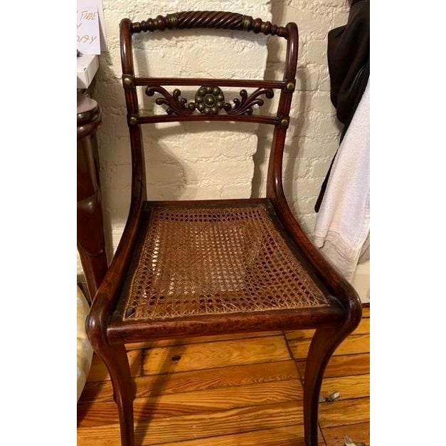 Pair of English 18th C Rope Back, Mahogany Chairs For Sale In New York - Image 6 of 7