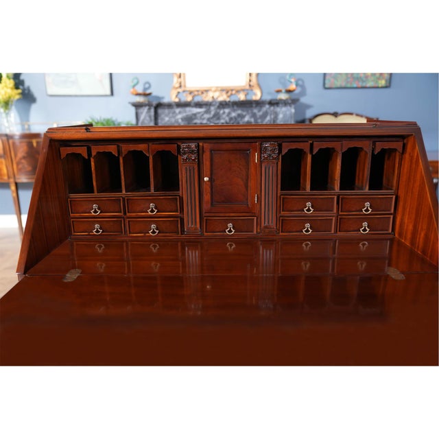 2010s Niagara Furniture Large Mahogany Secretary Desk For Sale - Image 5 of 13