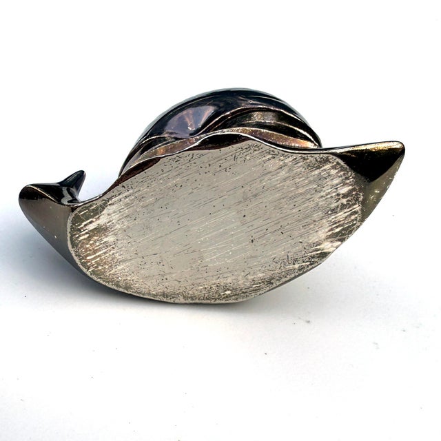 Silverplated Snail Salt Cellar For Sale - Image 11 of 11