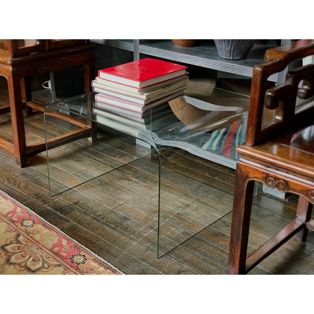20th Century Italian Glass Waterfall Coffee Table in the Style of Angelo Cortesi For Sale - Image 10 of 10