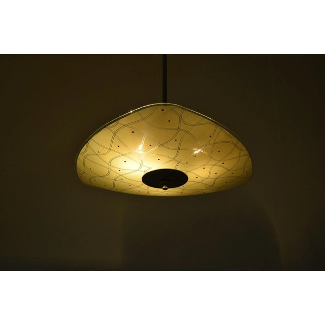 1970s Mid-Century Glass Pendant Lamp, 1970s For Sale - Image 5 of 7