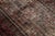 Ruby Red Antique Caucasian Geometric Area Rug – Hand-Knotted Low-Pile Wool Accent Rug With Distressed Patina For Sale - Image 8 of 8