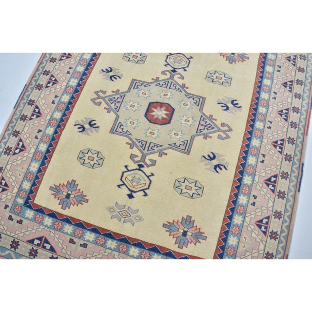 1960s 1960s Hand Knotted Muted Soft Pastel Modern Area Carpet For Sale - Image 5 of 11