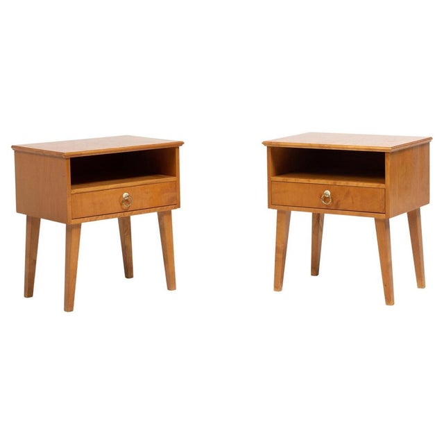 Art Deco Swedish Birch Nightstands, 1920s, Set of 2 For Sale - Image 9 of 9