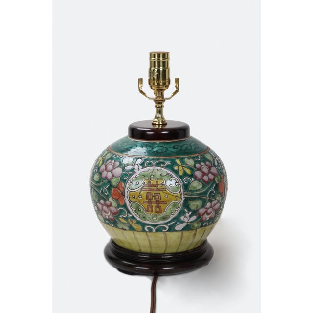 Late 19th Century 19th Century Antique Asian Porcelain Lamp For Sale - Image 5 of 10